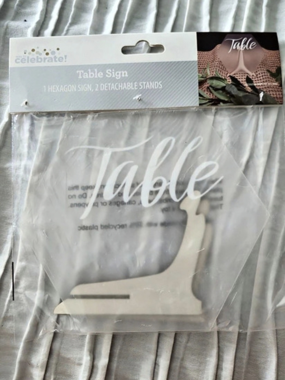 22 Table Signs Hexagonal Blank NUMBER- NWT